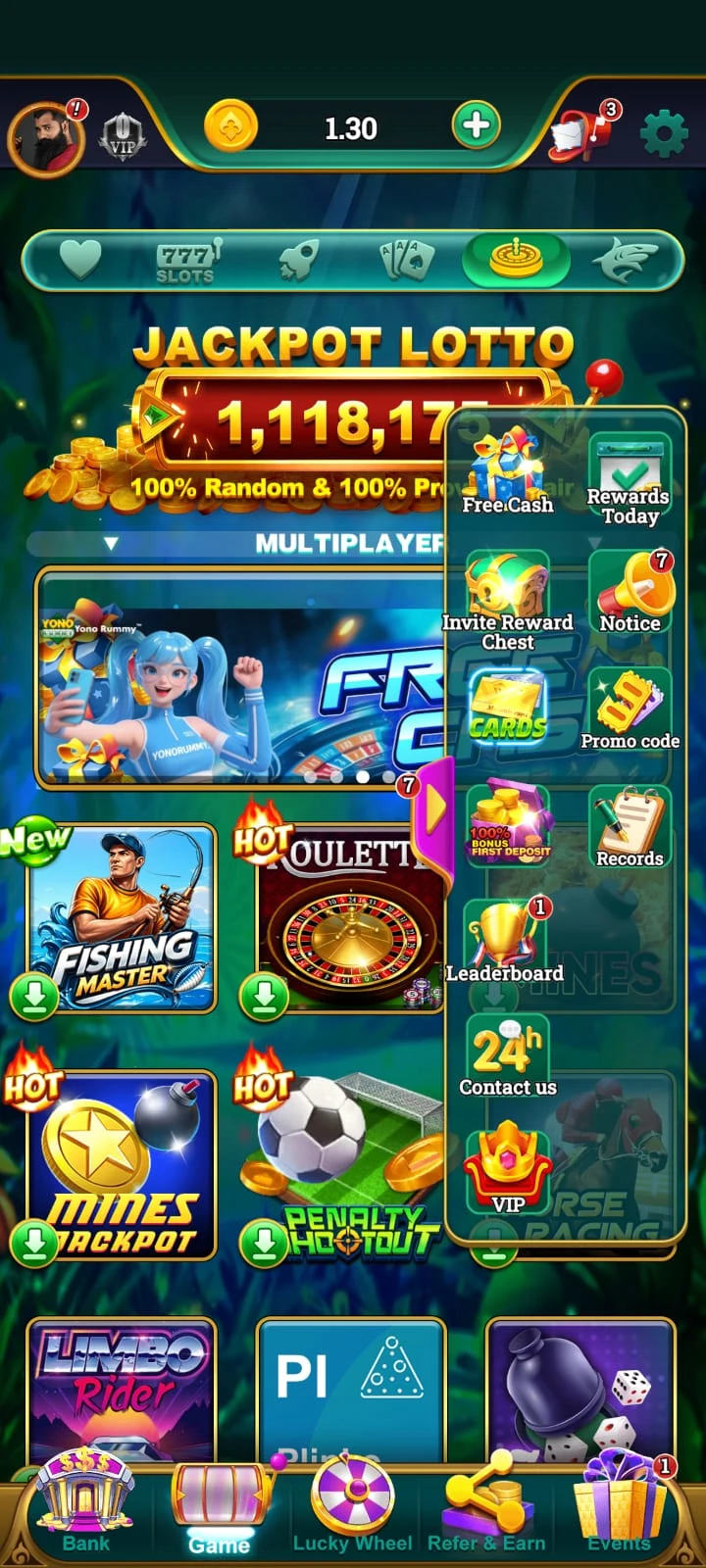 Yono Rummy all games